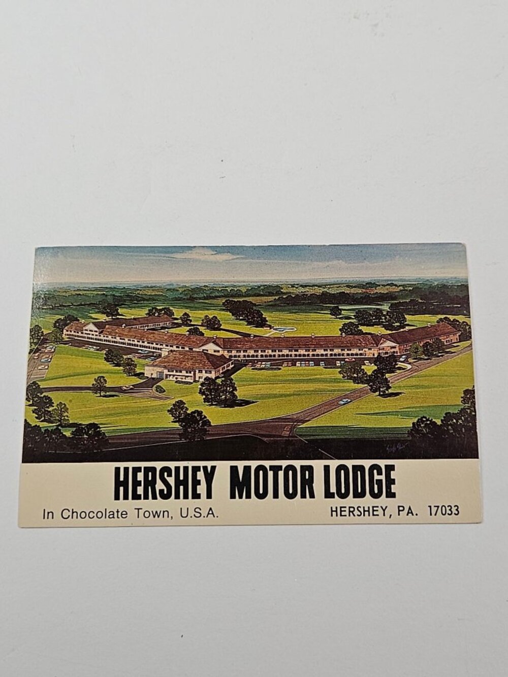 Hershey Motor Lodge Chocolate Town U.S.A. Hershey PA Postcard